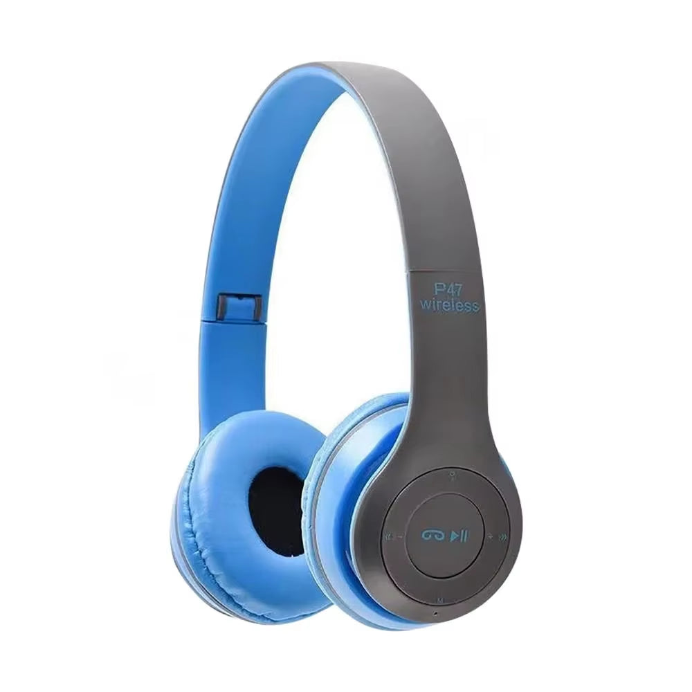 P47 Wireless Bluetooth Headphone with Microphone Foldable Headsets Bass Hifi Sound Music Stereo Earphone for Smartphones TV Game