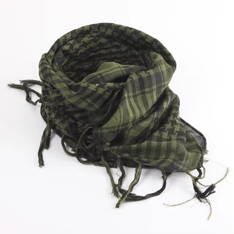 Unisex Lightweight Plaid Tassel Arab Desert Shemagh Keffiyeh Scarf Wrap Pashmina