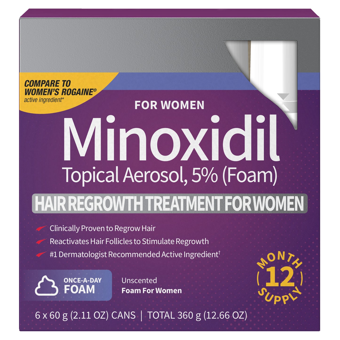 Women’S Minoxidil by Perrigo Hair Regrowth Treatment 2.11 Fl Oz, 6-Pack