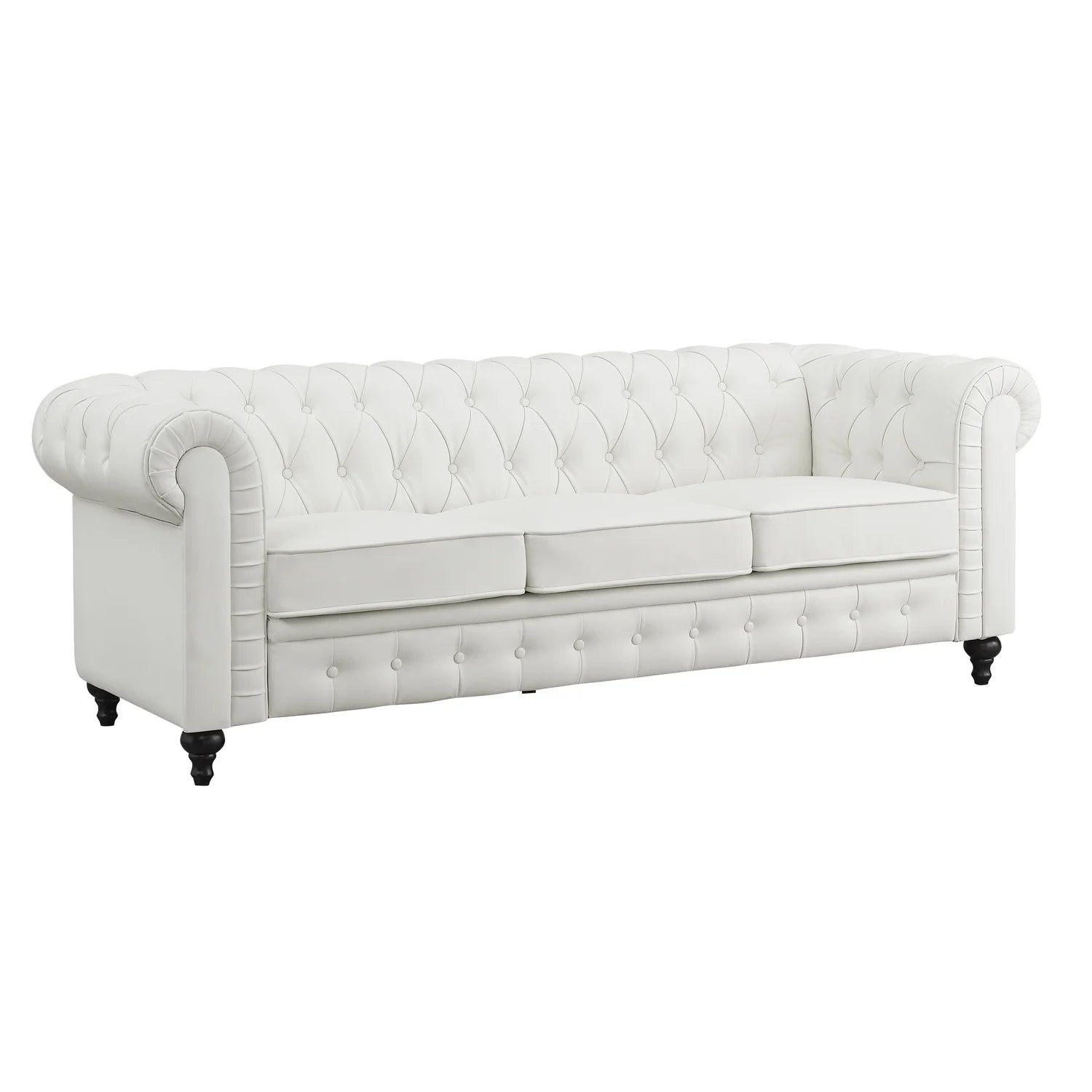 Emery 3 Seater & Loveseat Combo-Color:White