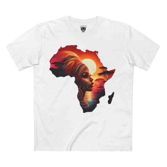 African Sunset Tee, Ethnic Art Shirt, Culture Inspired T-Shirt, Travel Apparel, Gift for Her, Unique African Style Top