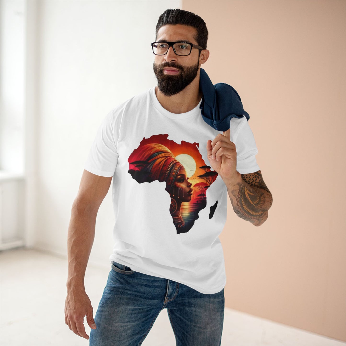 African Sunset Tee, Ethnic Art Shirt, Culture Inspired T-Shirt, Travel Apparel, Gift for Her, Unique African Style Top