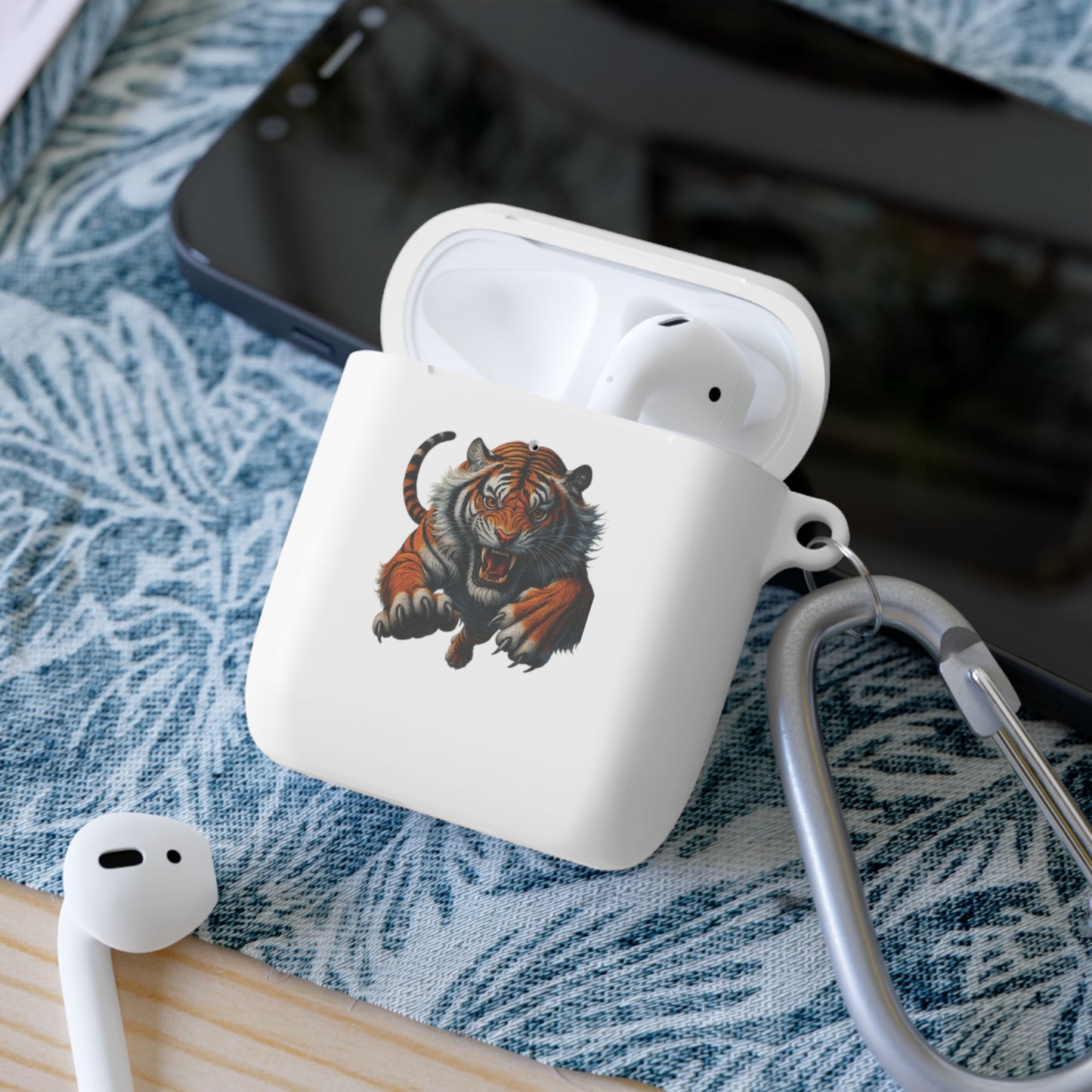 Tiger Themed AirPods Case Cover, Perfect Gift for Animal Lovers, Unique AirPods Accessory, Trendy Tech Gadgets, Birthday and Holiday Present