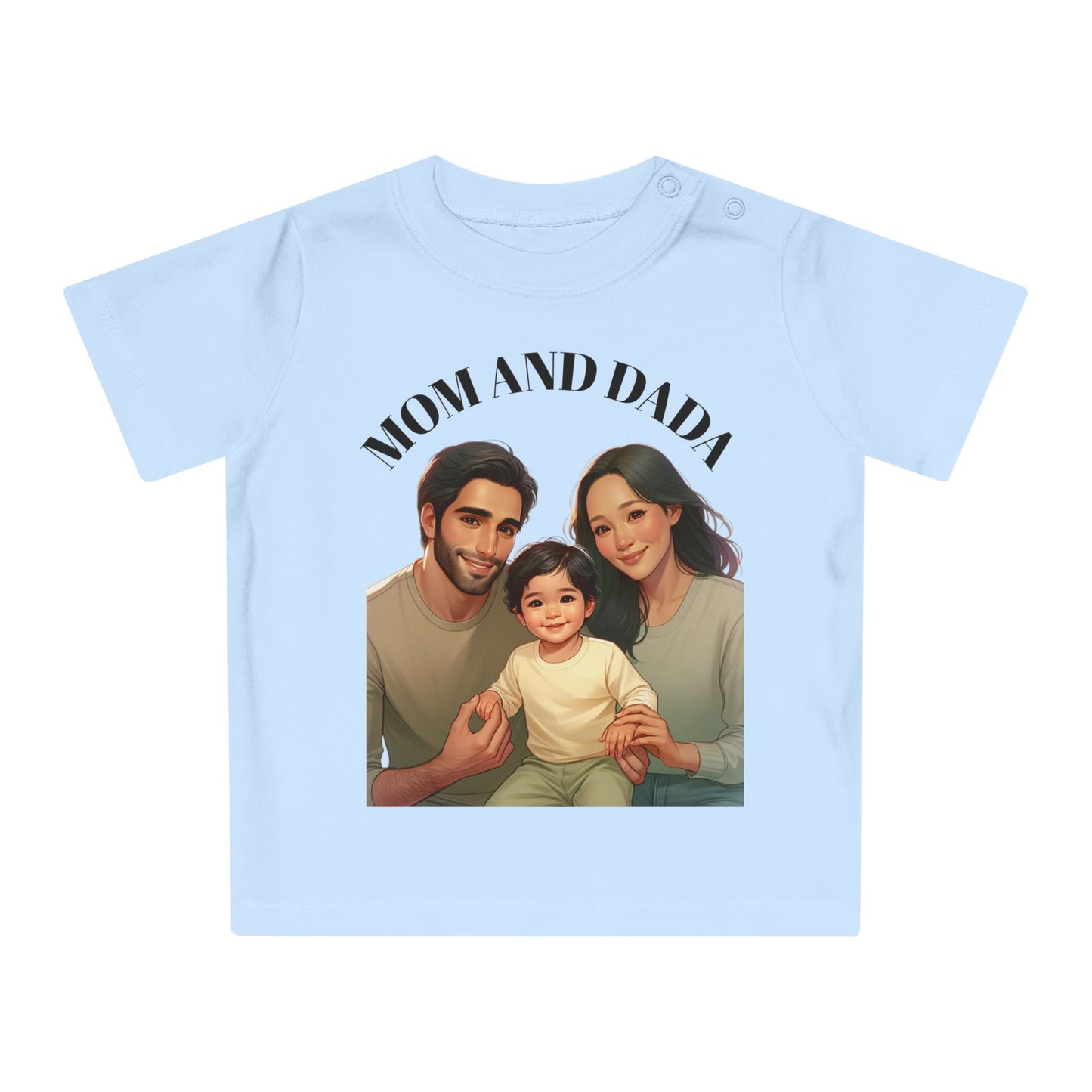 Mom and Dada Baby T-Shirt - Cute Family Tee, Infant Gift, Baby Shower, Newborn Apparel, Family Bonding Wear