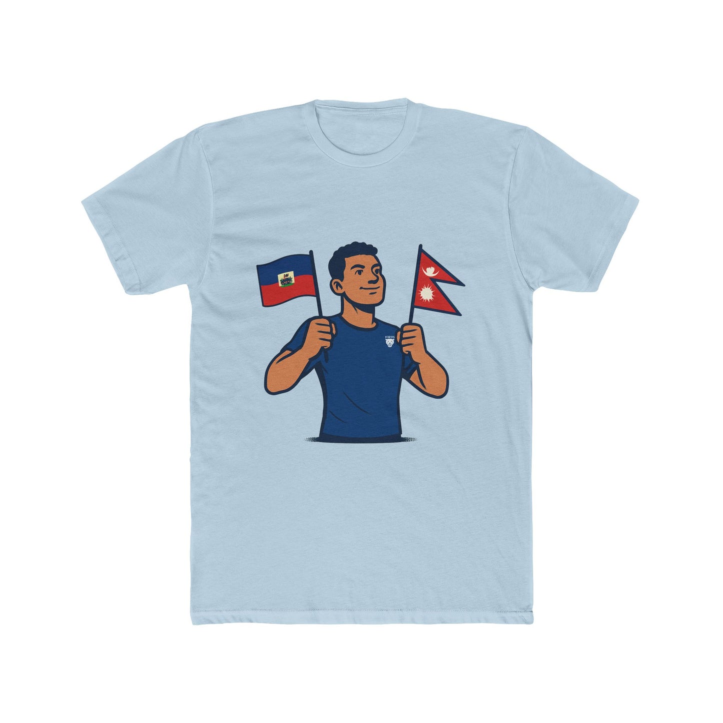Unisex Cotton Crew Tee with Diverse Flags Design, Perfect for Pride, Cultural Events, Casual Outfits, Gifts, Travel Enthusiasts