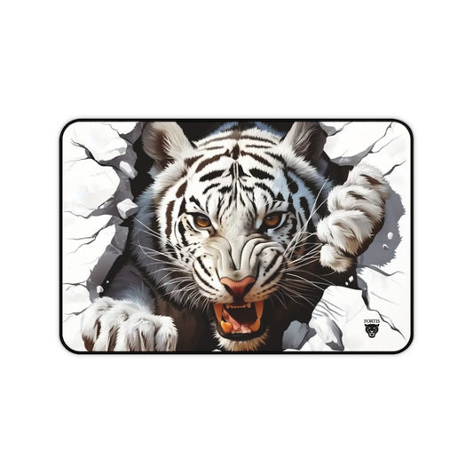 Fierce Tiger Desk Mat, Animal Print Mouse Pad, Office Decor, Gamer Gift, Unique Home Office Accessory