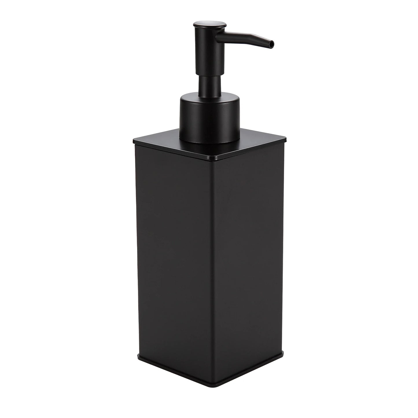 Soap Dispenser, Square Black Soap Dispenser, Premium Aluminium Rustproof Hand Soap Dispenser for Bathroom Kitchen Home Hotel 240 ML