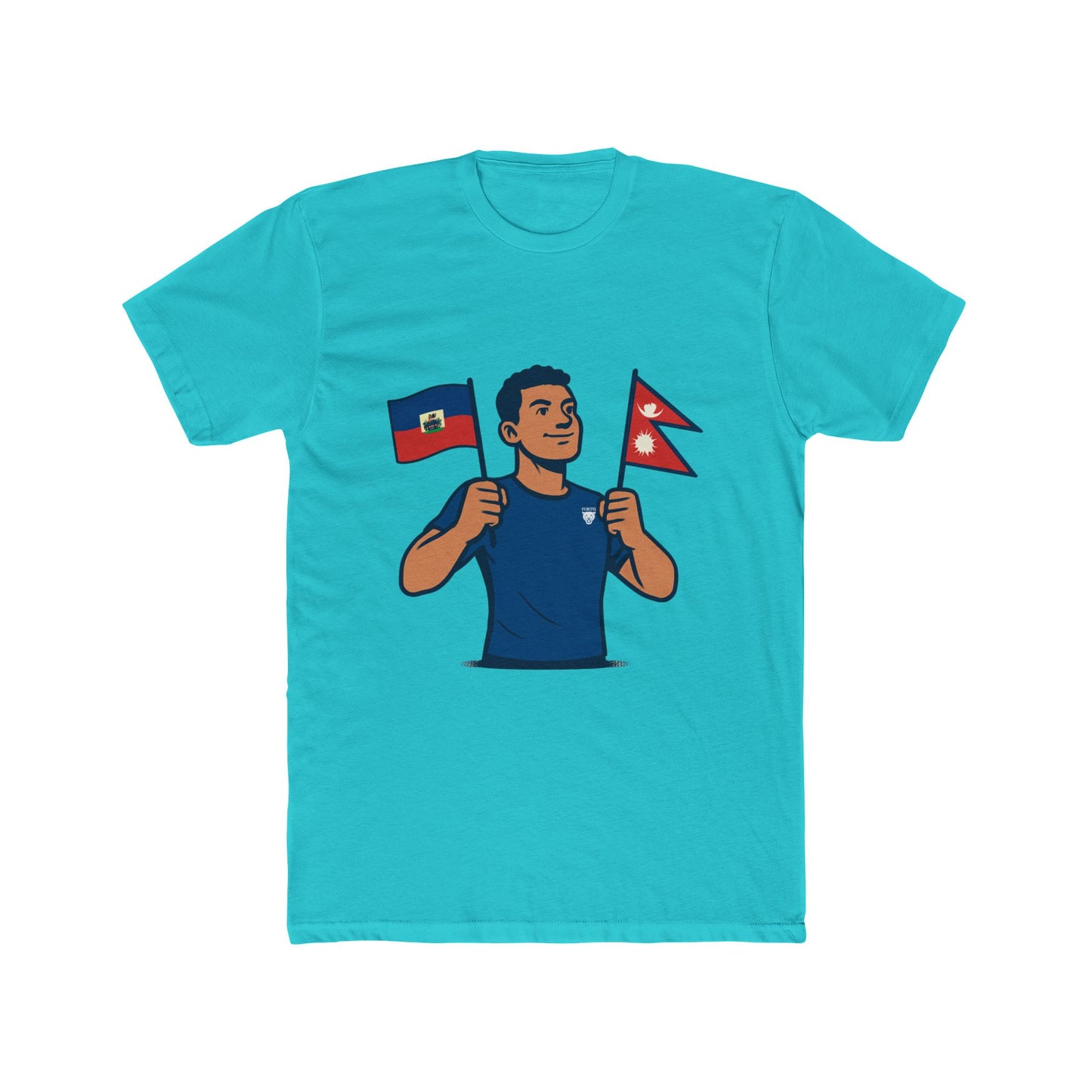 Unisex Cotton Crew Tee with Diverse Flags Design, Perfect for Pride, Cultural Events, Casual Outfits, Gifts, Travel Enthusiasts