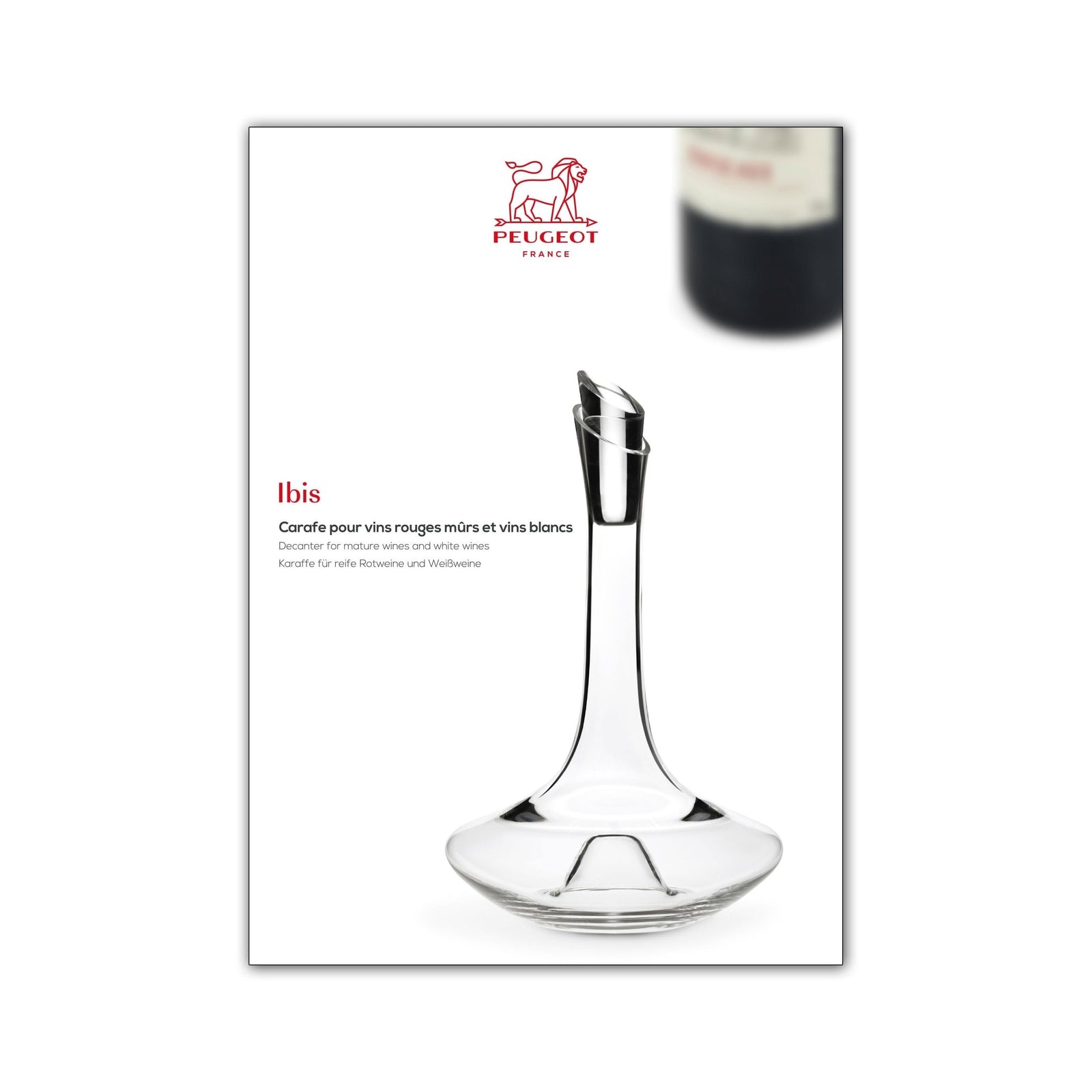 Peugeot 230197 Ibis 10.75 Inch Decanter for Mature Wines