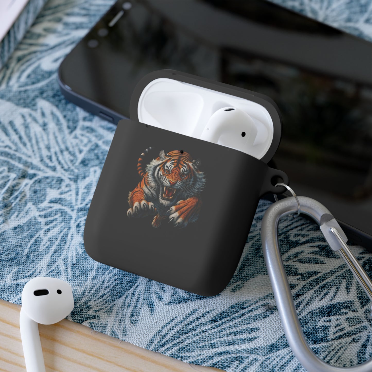 Tiger Themed AirPods Case Cover, Perfect Gift for Animal Lovers, Unique AirPods Accessory, Trendy Tech Gadgets, Birthday and Holiday Present