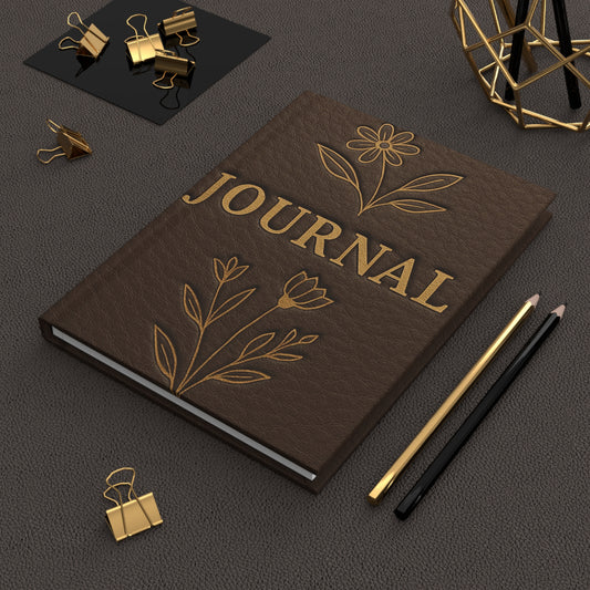 Floral Embossed Hardcover Journal | Elegant Notebook for Writing, Gratitude, Daily Reflections, Gifts for Her, Wedding Planner