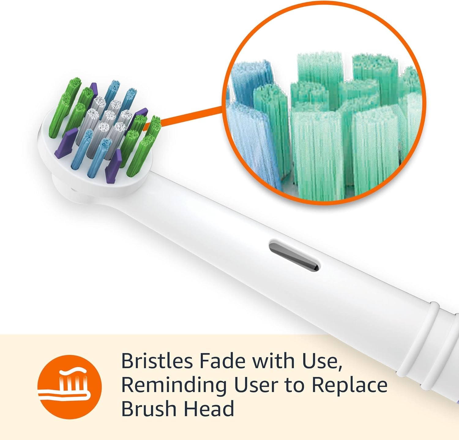 Braun Electric Toothbrush Replacement Brush Heads, 3 Count, White, Fits Oral-B