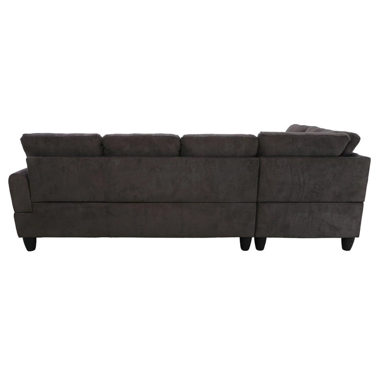Sofa Set,Flannel Living Room Sofa Set,L-Shaped Sectional Sofa,2-Piece Couch Living Room,Dark Brown