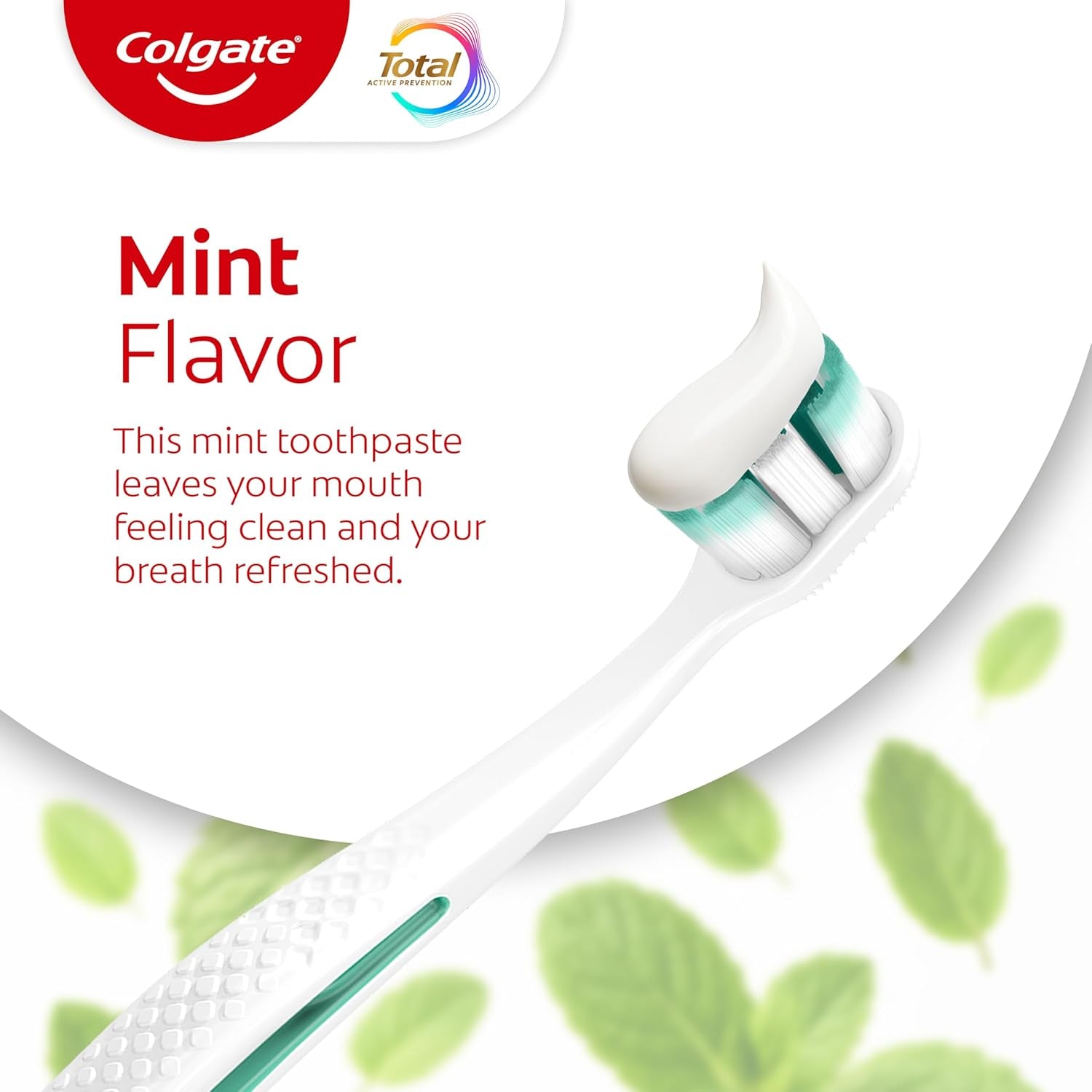 Total Clean Mint Toothpaste, 10 Benefits, No Trade-Offs, Freshens Breath, Whitens Teeth and Provides Sensitivity Relief, Clean Mint Flavor, 4 Pack, 5.1 Oz Tubes