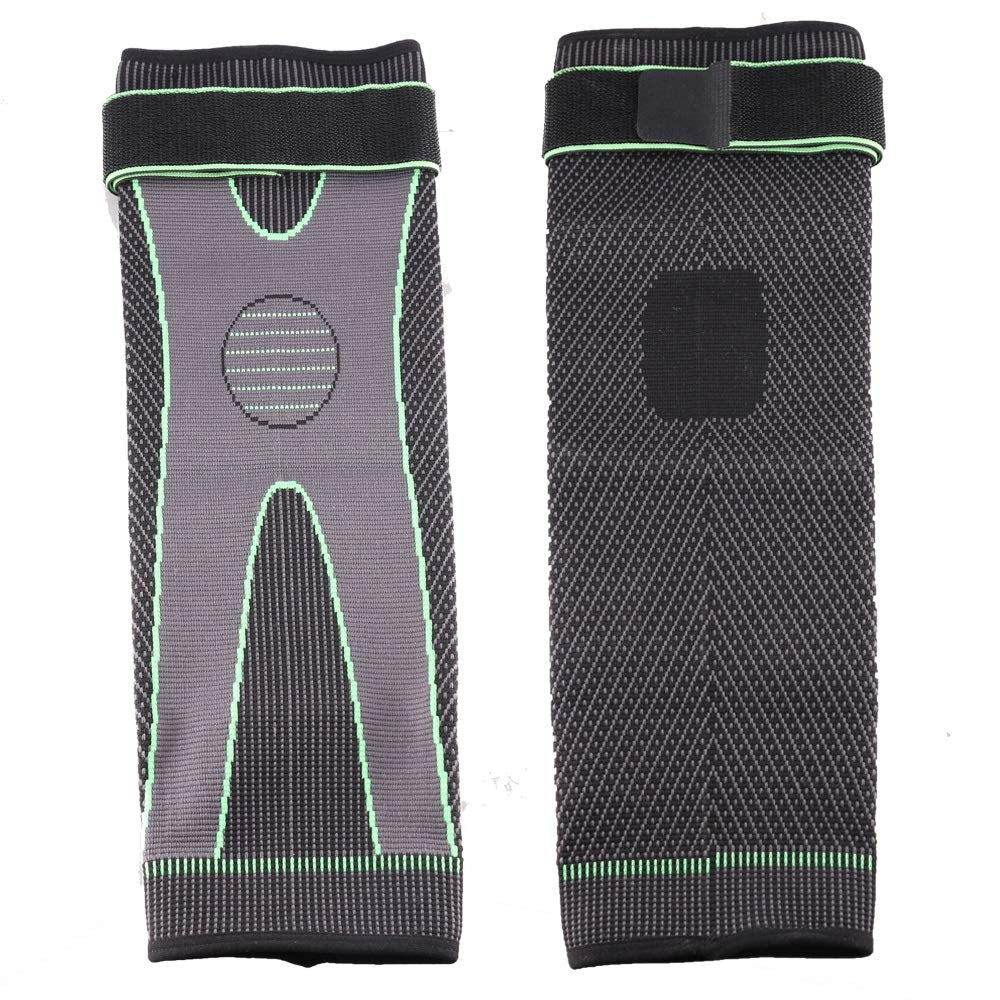 Full Leg Sleeves Long Compression Leg Sleeve Knee Sleeves Protect Leg, Reduce Varicose Veins and Swelling of Legs(Pair) (Green(With Strap)-1 Pair, Medium)