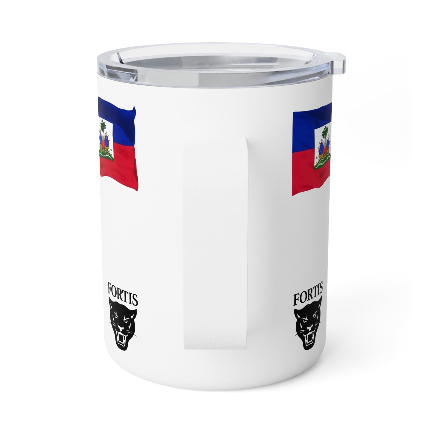 Haitian Flag Insulated Coffee Mug, Travel Mug for Coffee Lovers, Great for Gifts, Perfect for Holidays, 10oz