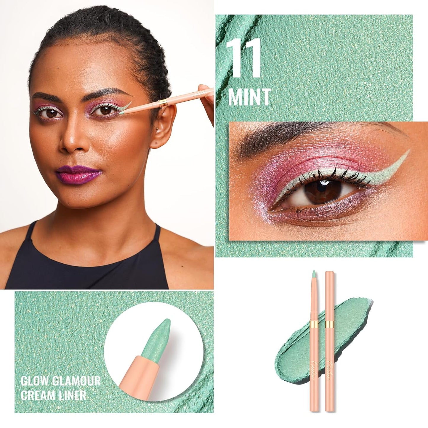 Waterproof Lipliner Pencil Set - Smooth and Creamy, Retractable Lip Makeup for Precision Application, Vegan & Cruelty-Free