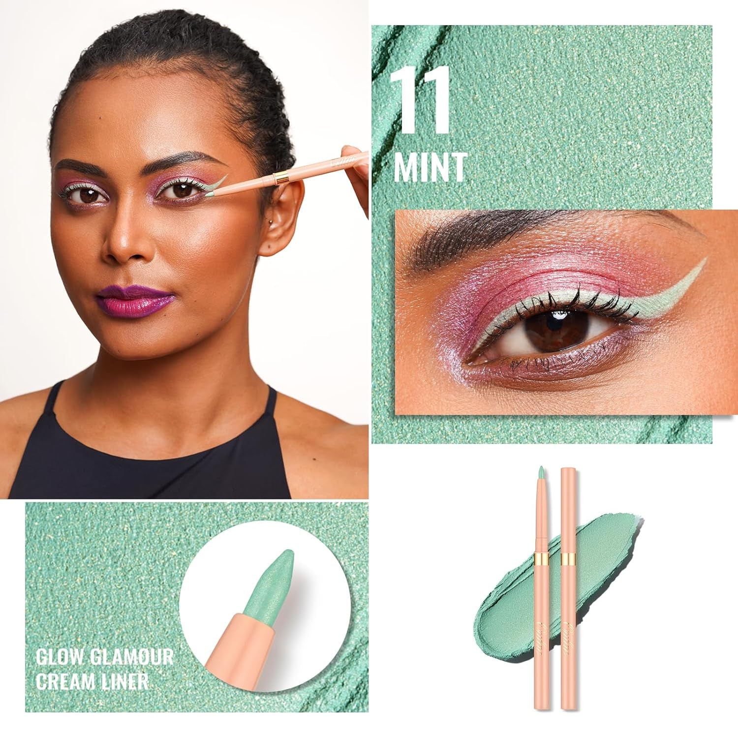 Waterproof Lipliner Pencil Set - Smooth and Creamy, Retractable Lip Makeup for Precision Application, Vegan & Cruelty-Free