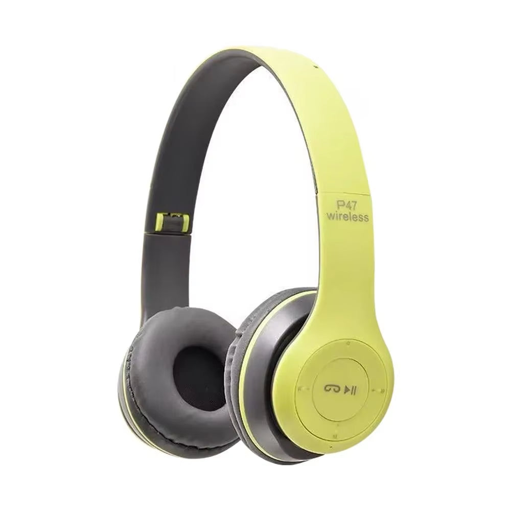 P47 Wireless Bluetooth Headphone with Microphone Foldable Headsets Bass Hifi Sound Music Stereo Earphone for Smartphones TV Game