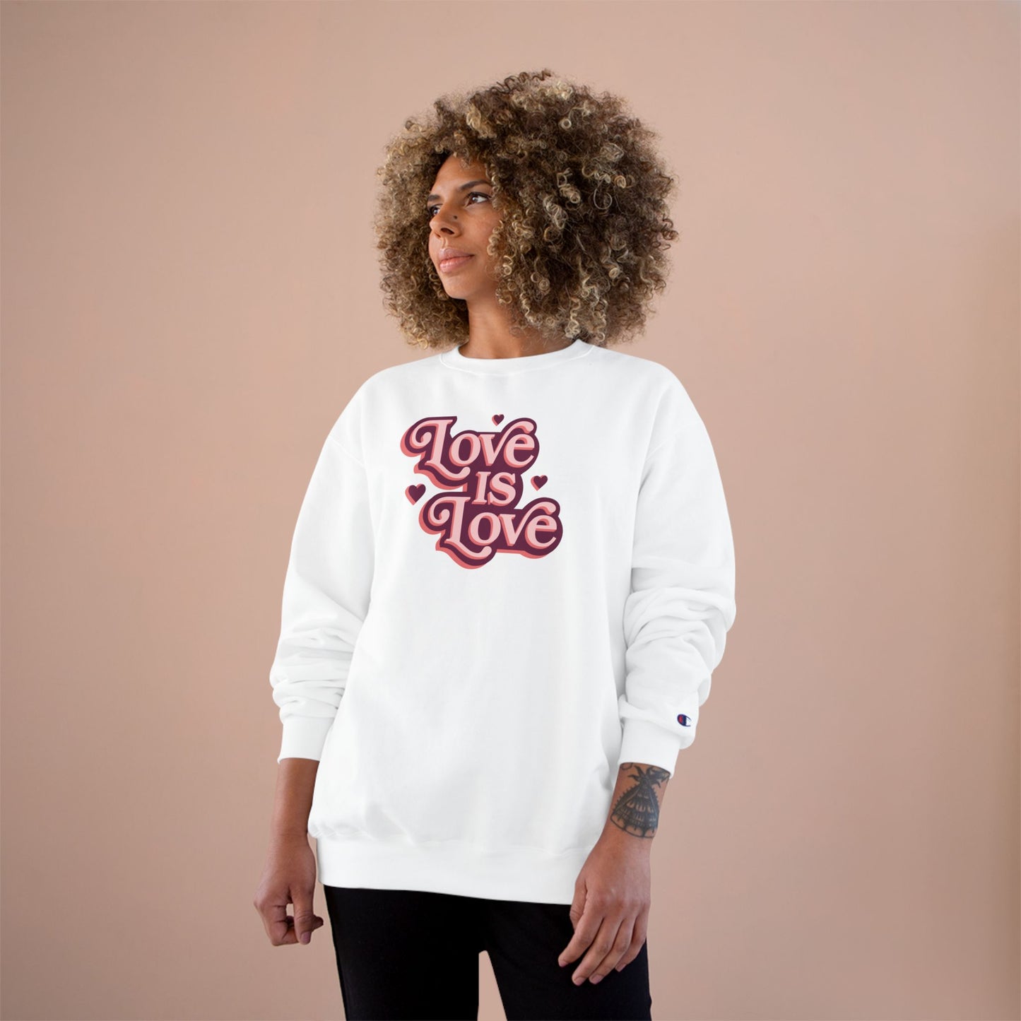 Love Is Love Sweatshirt – Retro Heart Pride Champion Crewneck