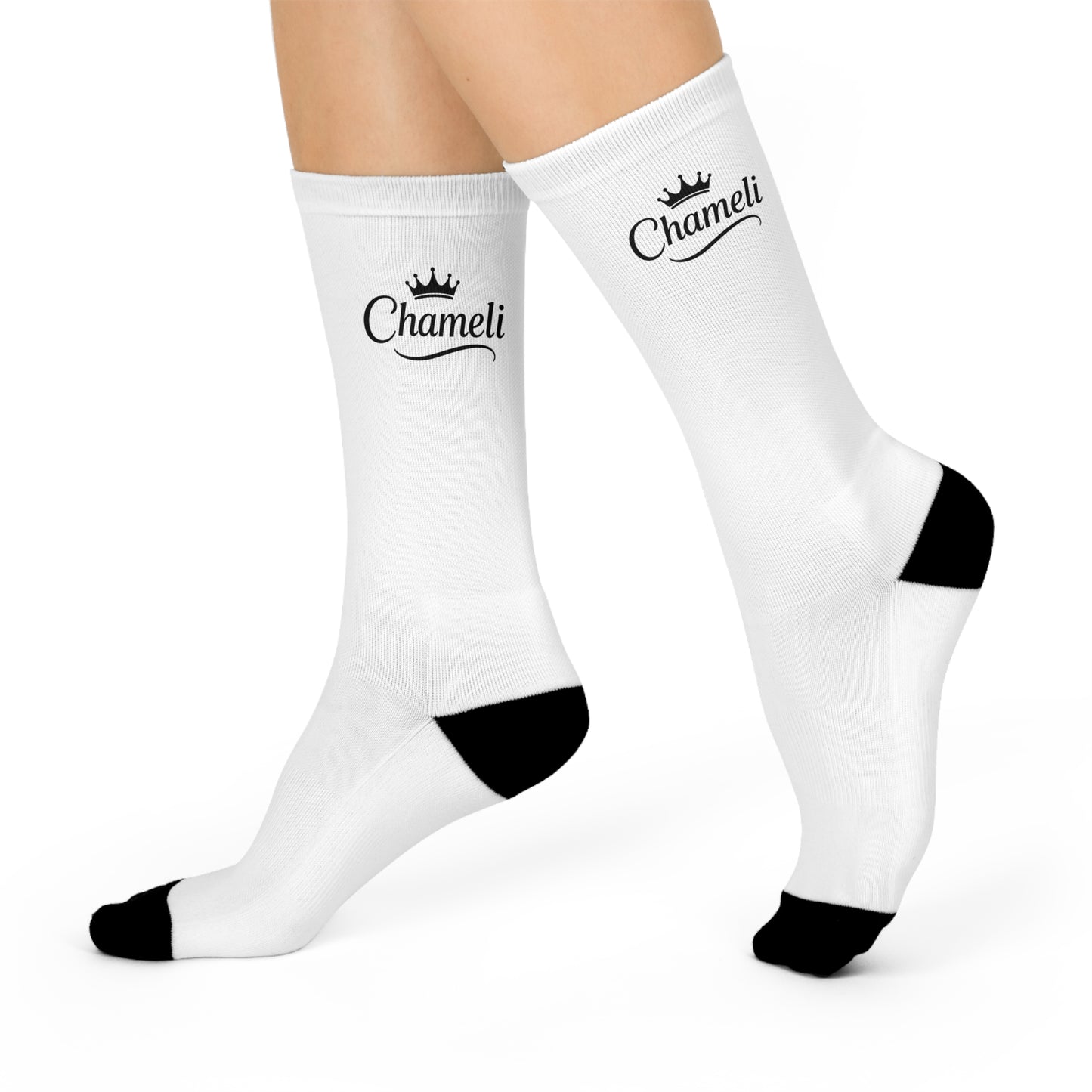 Charming Cushioned Crew Socks | Cozy Gifts for Her, Wardrobe Essentials, Stylish Comfort, Everyday Wear, Personalized Sock Gift