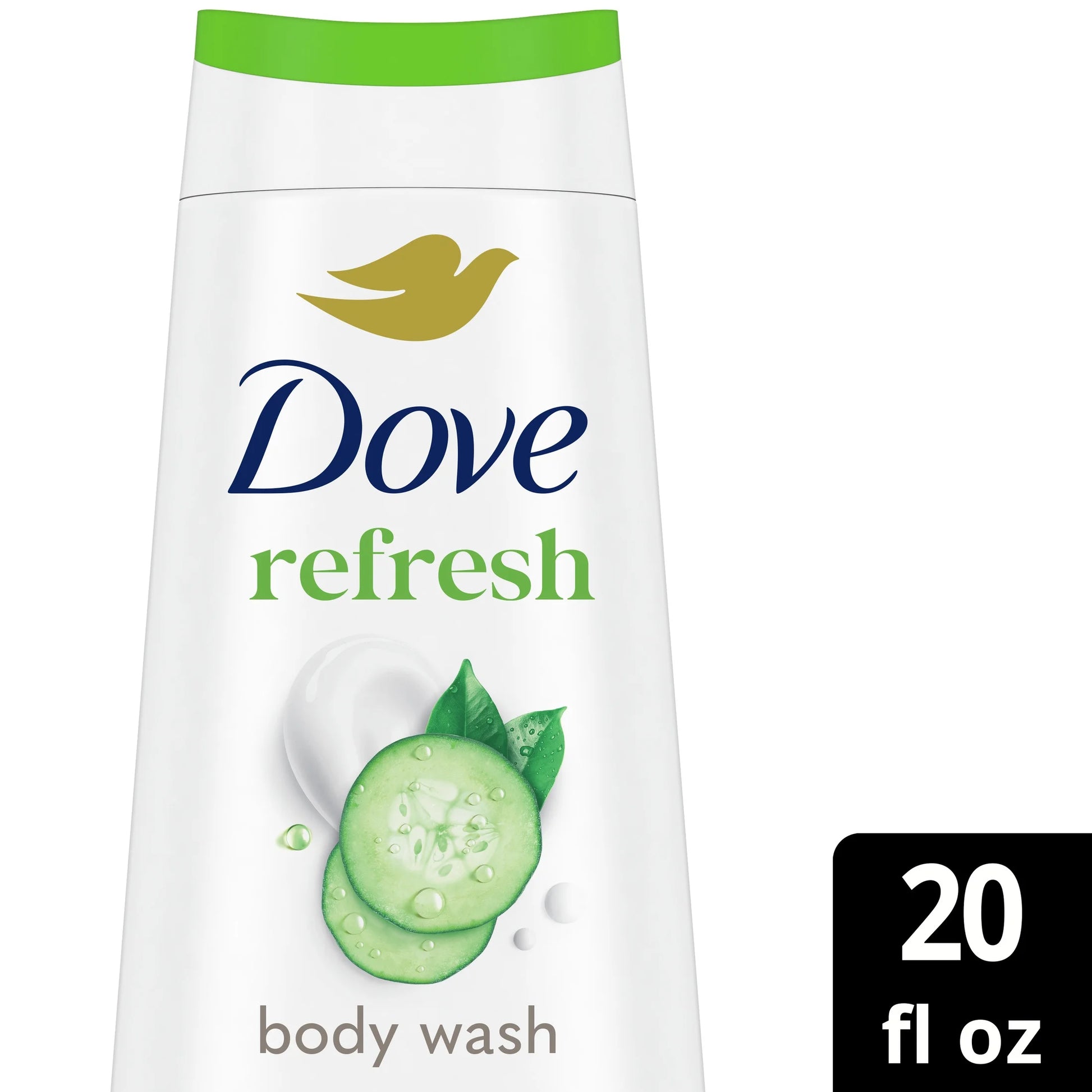 Body Wash for Women Moisturizing Refresh Cucumber & Green Tea Cleanser All Skin, 20 Oz