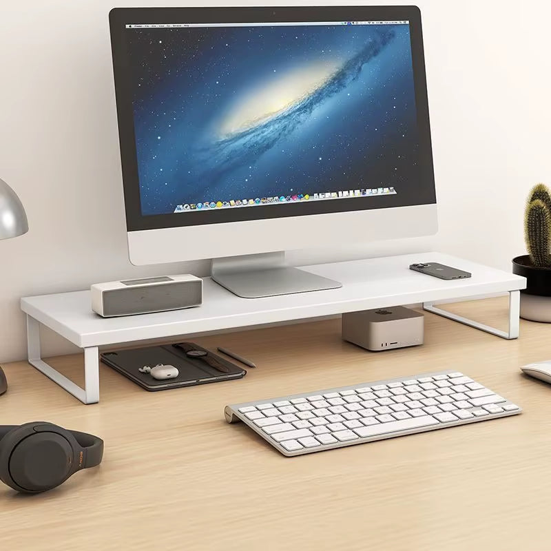 Multiple Sizes Desktop Computer with Elevated Laptop Display Elevated Dormitory Desktop Storage Office Screen Base Bracket