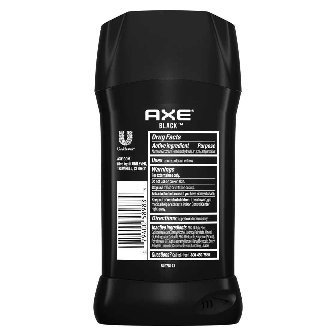 Fine Fragrance Collection Black Vanilla with Orange + Sandalwood Essential Oils Deodorant Stick, 3 Oz