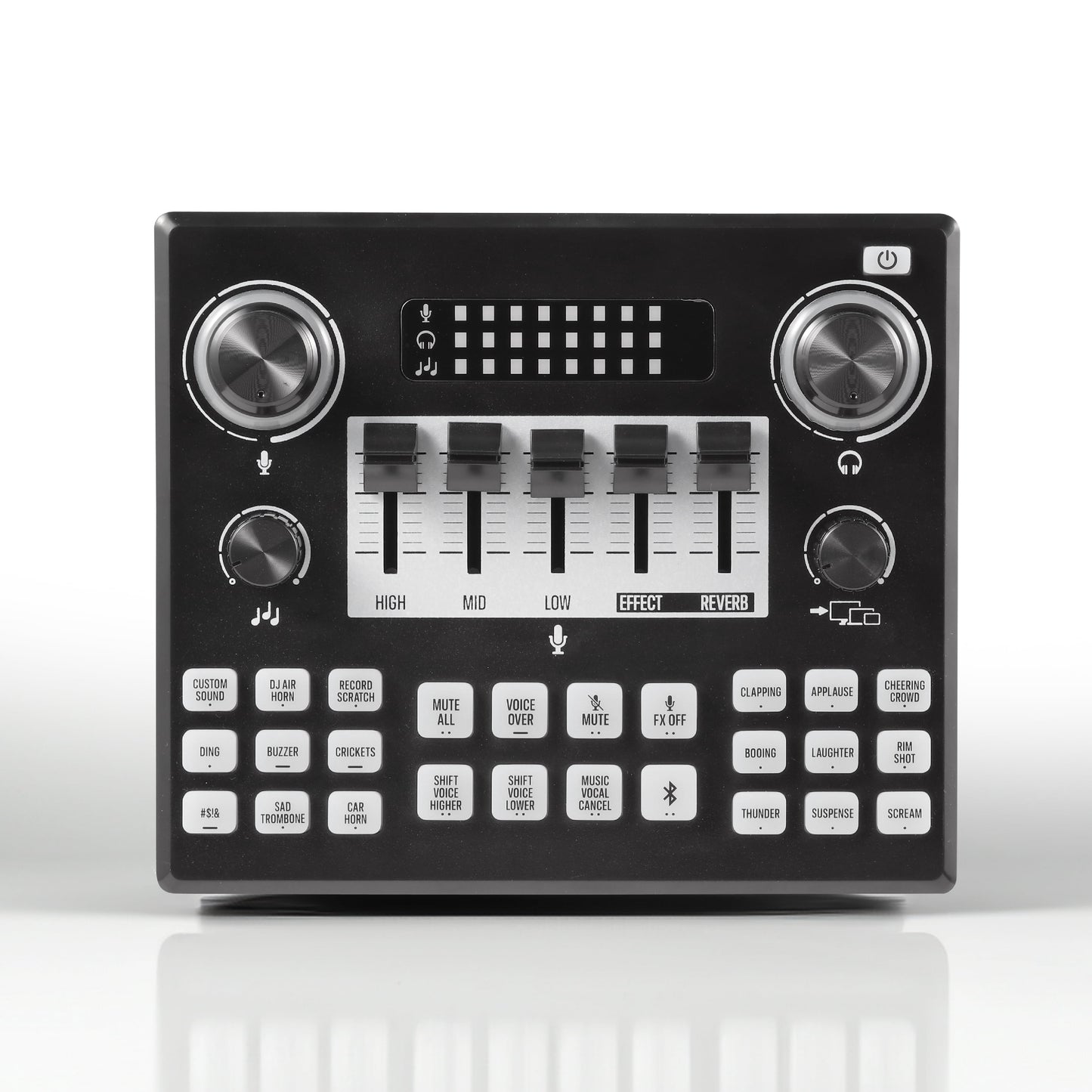 Audio Mixer, Multiple Sound Pads & Effects for Vlogging, Black