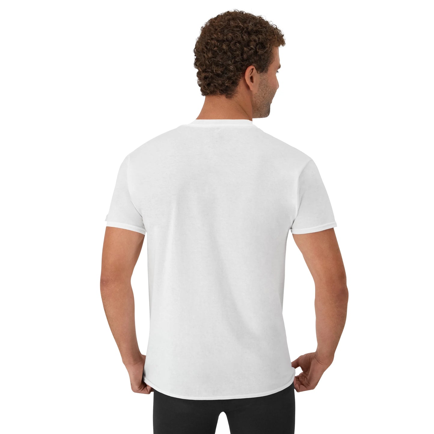 Men'S Cotton V-Neck Undershirt Pack with Odor Control, Moisture-Wicking, 6-Pack