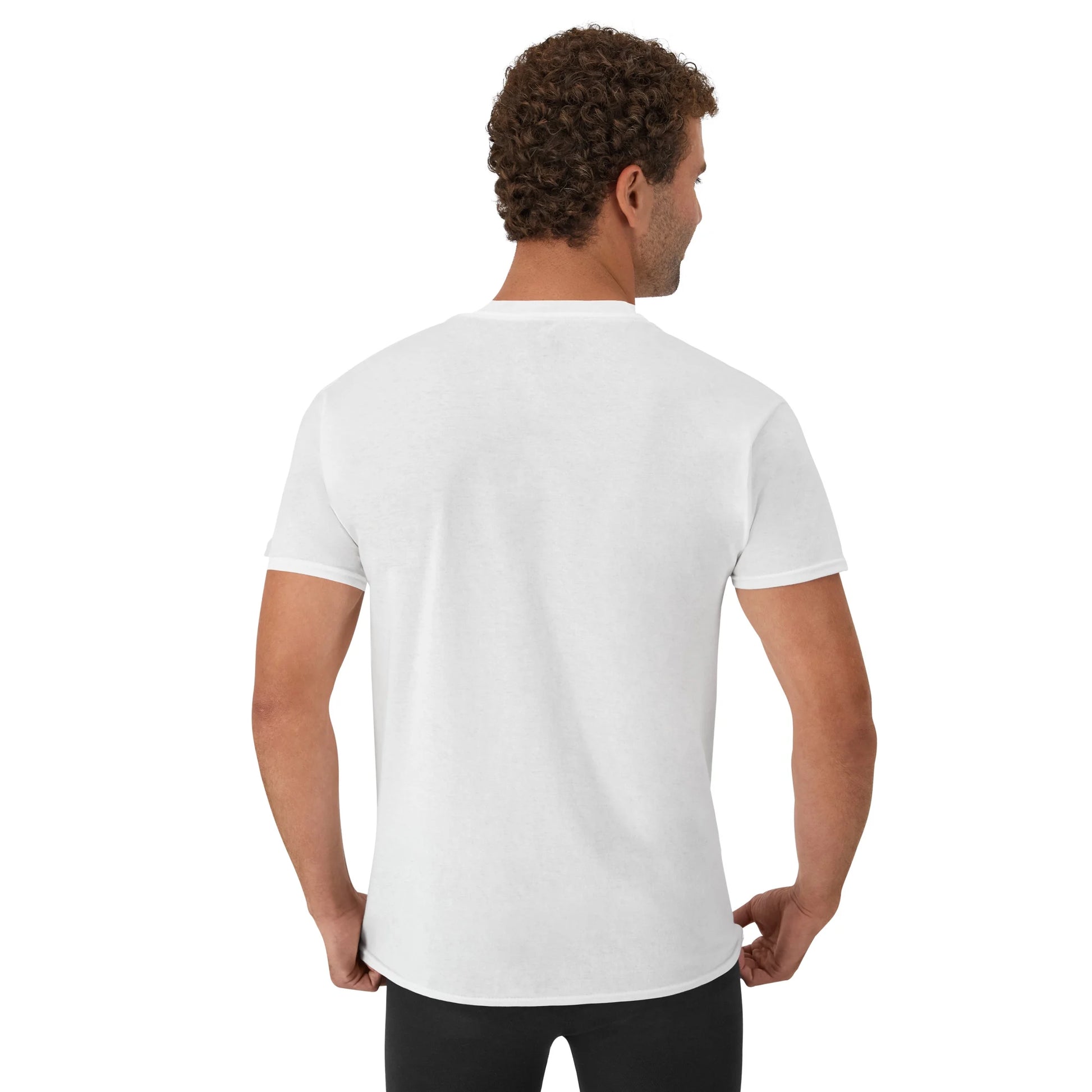 Men'S Cotton V-Neck Undershirt Pack with Odor Control, Moisture-Wicking, 6-Pack