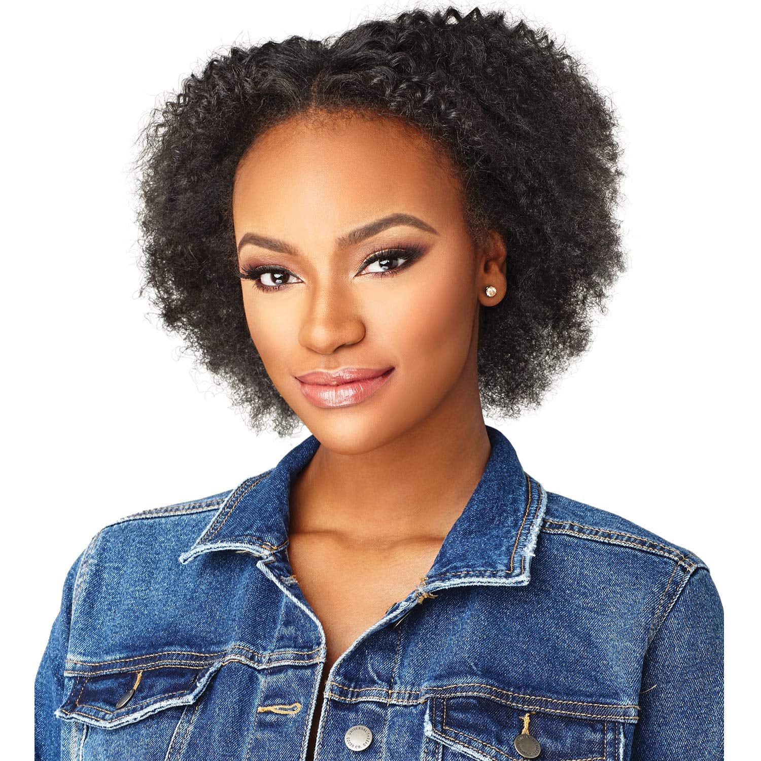 Human Hair Clip on Weave Curls Kinks & Co 4C Clique (18", NATURAL)