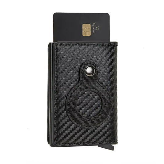 Rfid Credit Card Holder Wallet for Airtag Men Women Wallets Money Bags Leather Wallet for Apple Air Tag Purses Smart Wallet