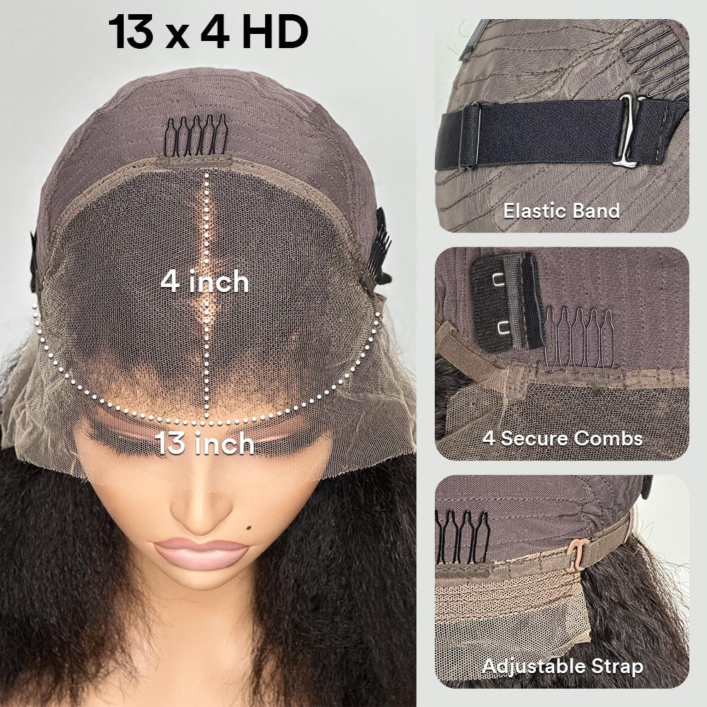 Afro Kinky Curly with Kinky Edges HD 13X4 Lace Front Wig