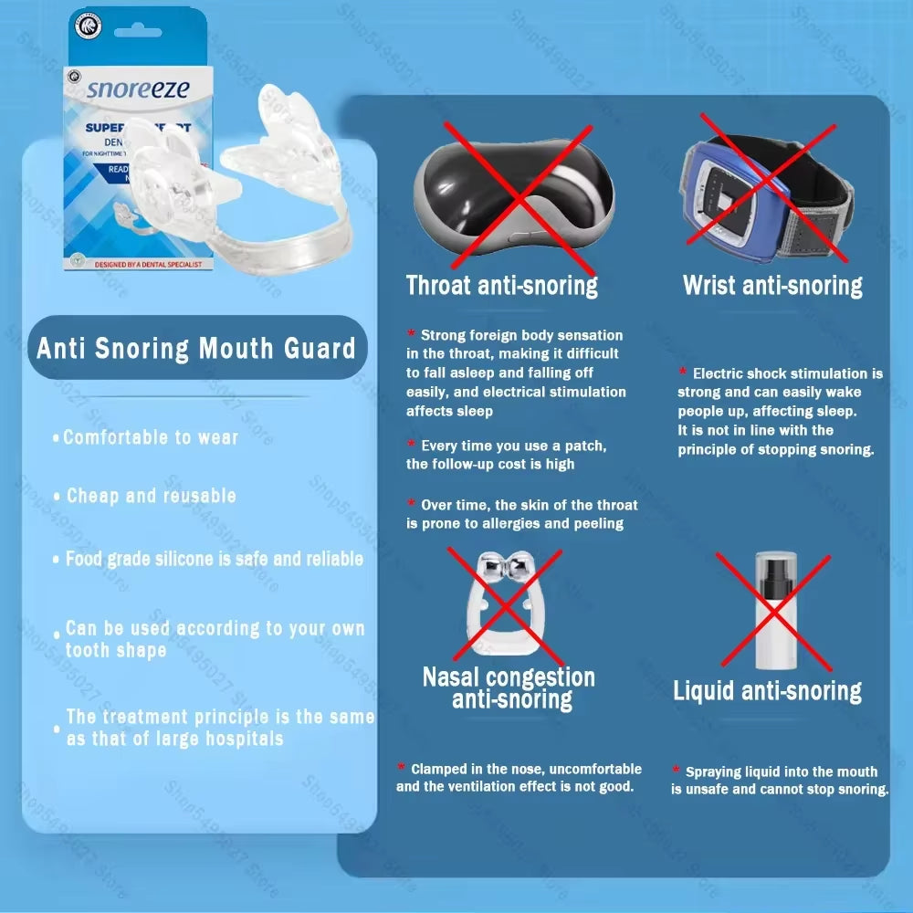 Anti Snoring Bruxism Mouth Guard Improve Sleep anti Teething Grinding Sleep Aid anti Snoring & Apnea Device
