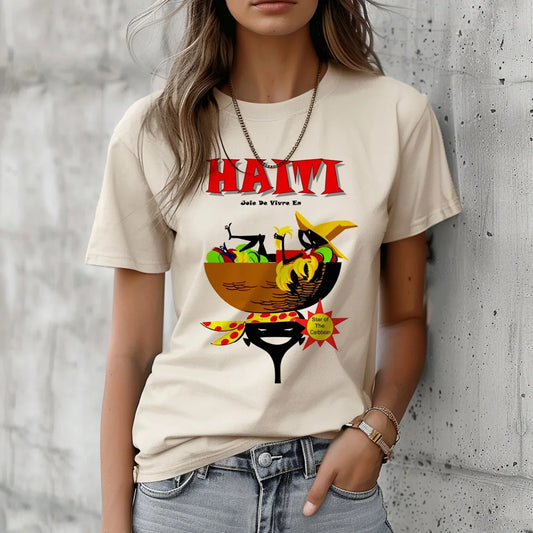 Haiti Tshirt Women Graphic Anime Streetwear T Shirt Female Y2K Harajuku Anime Clothing