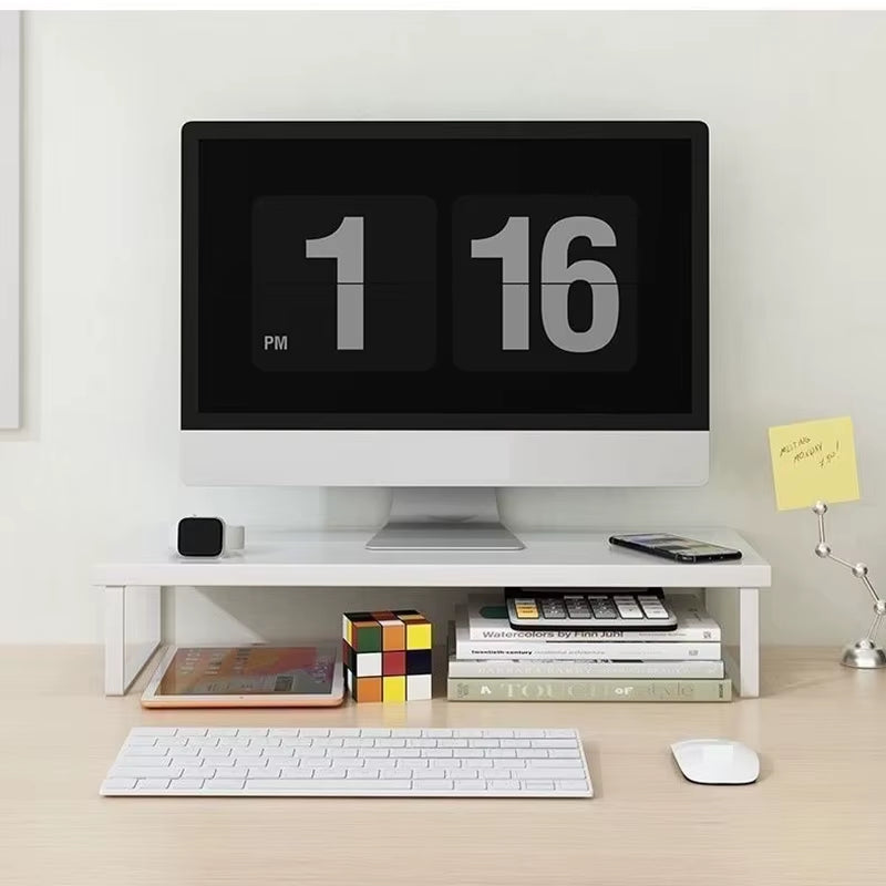 Multiple Sizes Desktop Computer with Elevated Laptop Display Elevated Dormitory Desktop Storage Office Screen Base Bracket