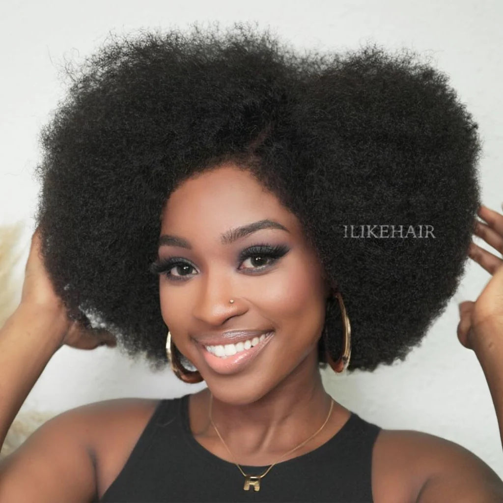 Afro Kinky Curly with Kinky Edges HD 13X4 Lace Front Wig