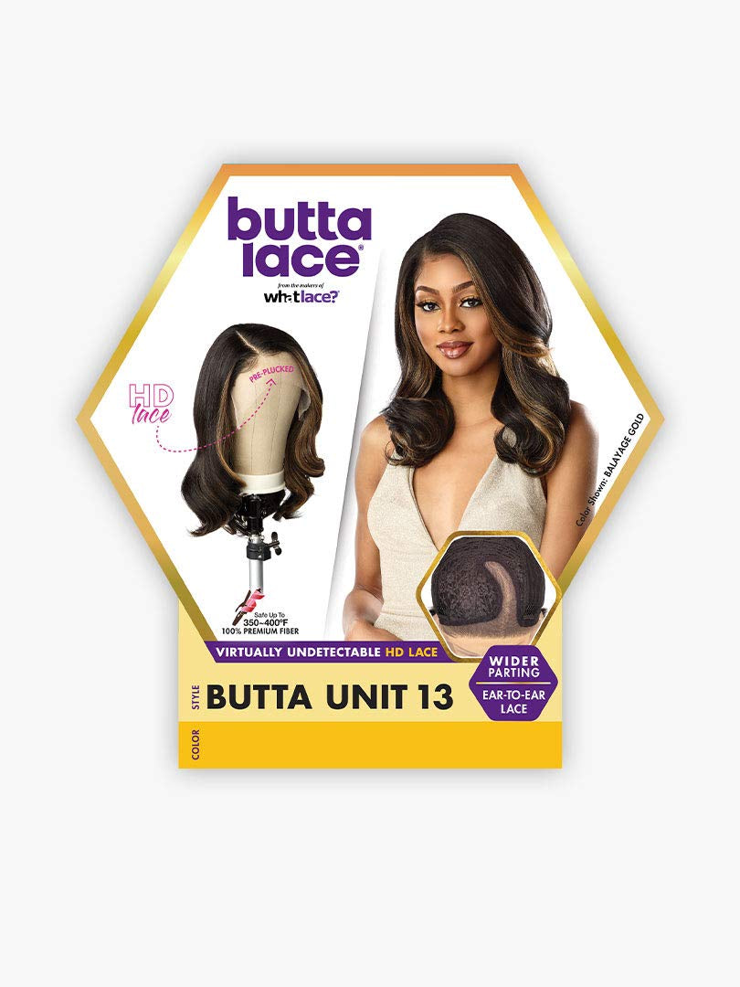 Butta Lace Wigs - Unit 13 Extra Wide 5 Inch Deep Parting Synthetic Preplucked Hairline Glueless Lacefront (BALAYAGEGOLD)