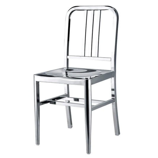 Stainless Steel Chair Industrial Dining Chairs Metal Frame Nordic Modern Minimalist Chair with Back Outdoor Restaurant Furniture