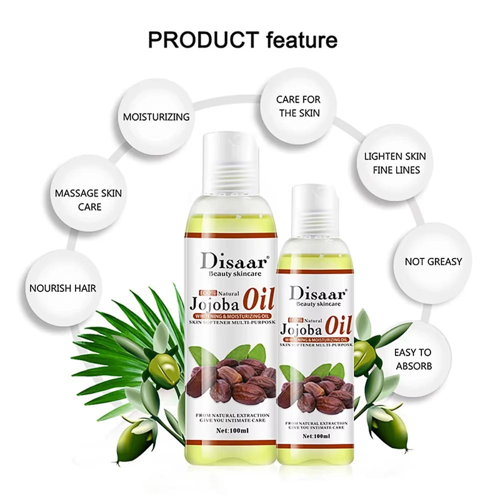 100Ml Jojoba Body Oil Essential Oil Pure Natural Plant Oil Moisturizing Spa Scraping Massage Oil Health Care Skin Care Body Care