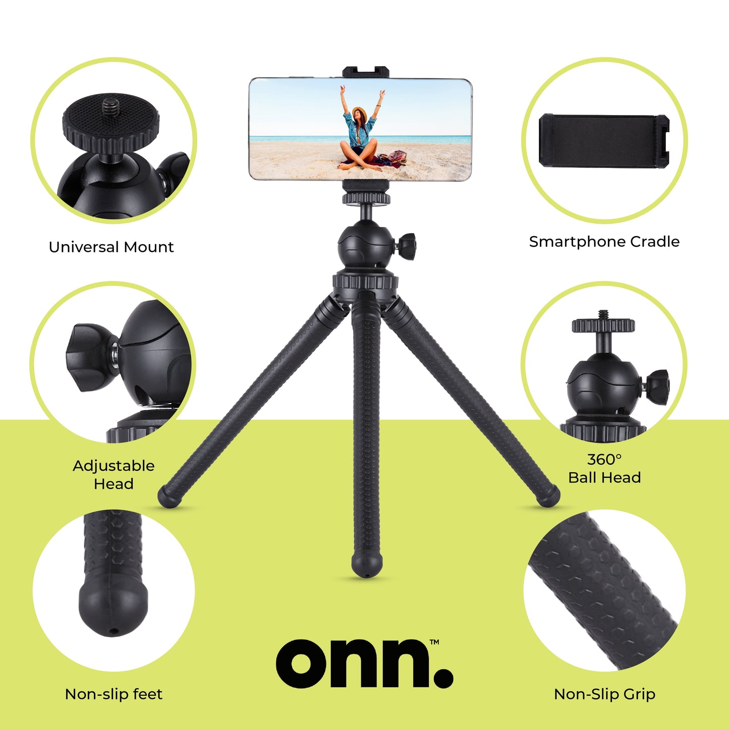Adjustable Mini Tripod Stand for Compact Cameras, Gopro Cameras, and Smartphones