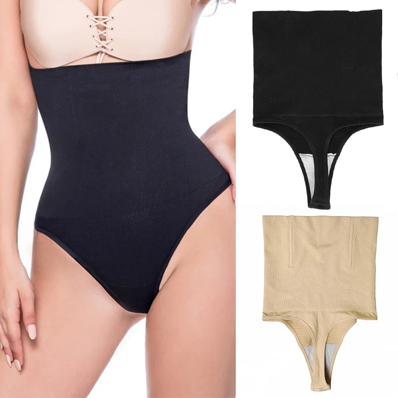 Women Sexy Thong Tummy Control Slimming Panties High Waist Trainer Seamless Shapewear Girdle Bodysuit Body Shaper