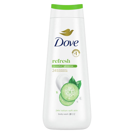 Body Wash for Women Moisturizing Refresh Cucumber & Green Tea Cleanser All Skin, 20 Oz