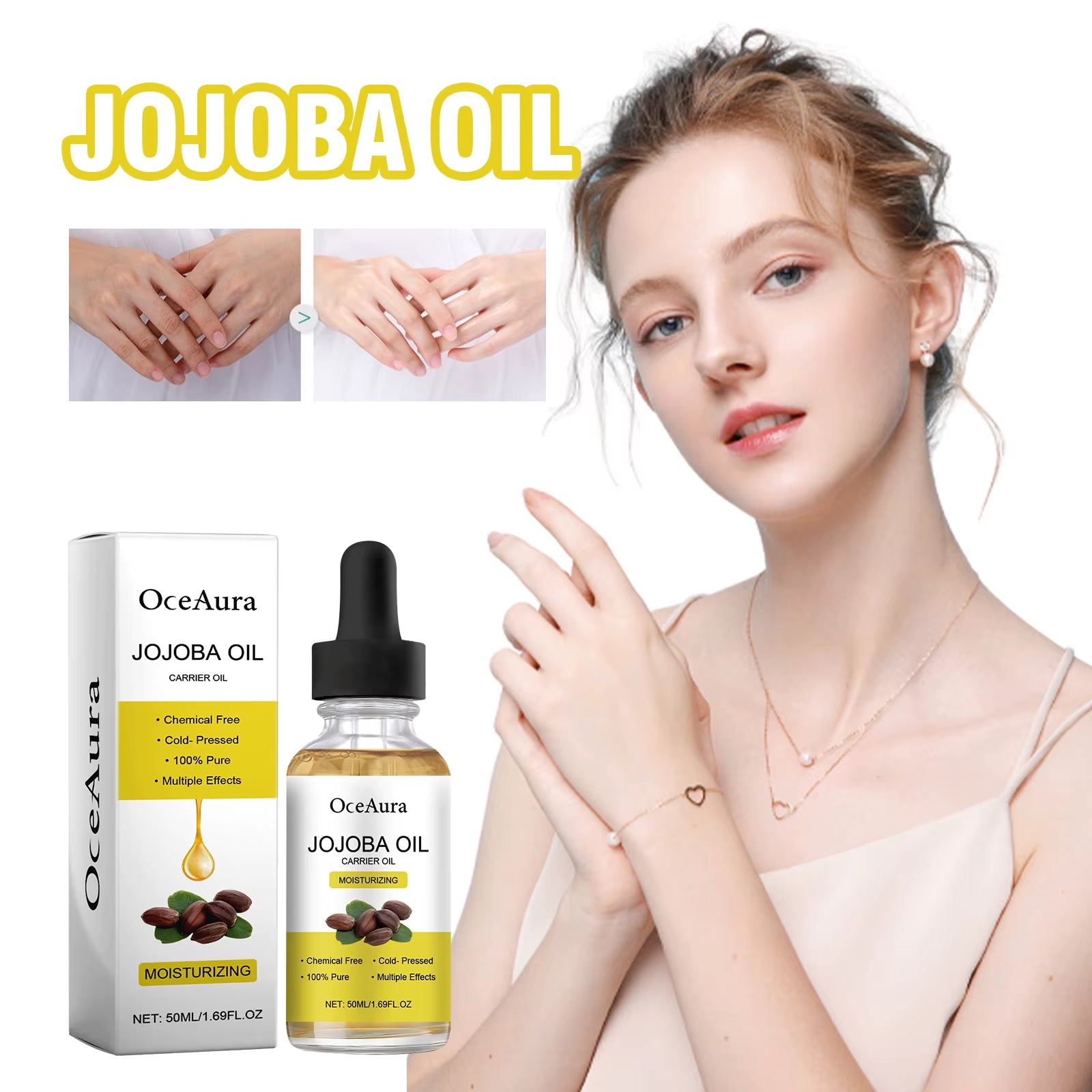 Oceanaura Daily Hair Care Multi Effect Combination Care Essential Oil Smoothing Care Repairing Hair Moisturizing Skin Essence