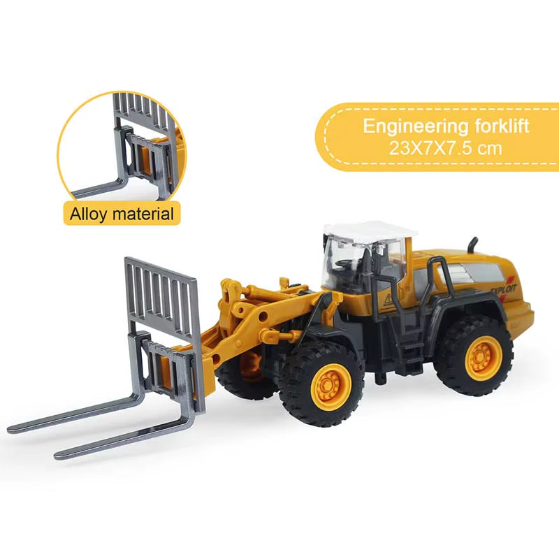 9 Styles Alloy Engineering Diecast Truck Toy Car Classic Construction Model Vehicle Loader Tractor Excavator Toys for Boys Gift