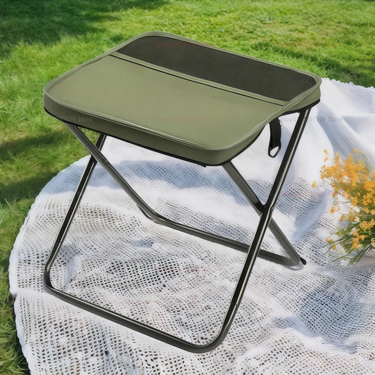 Portable Folding Backpack Stool Lightweight Mini Camping Chair for Outdoor Hiking, Fishing, Picnic and Traveling Simple Operatio
