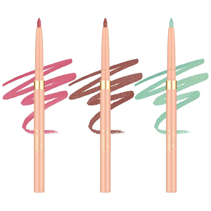 Waterproof Lipliner Pencil Set - Smooth and Creamy, Retractable Lip Makeup for Precision Application, Vegan & Cruelty-Free