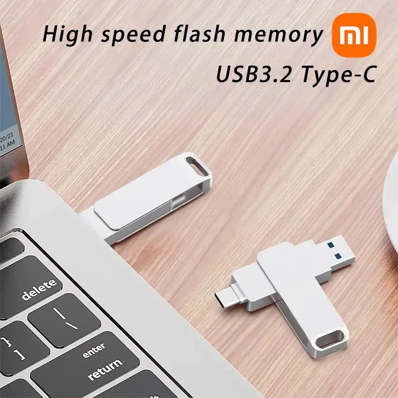 Xiaomi 16TB USB3.2 Flash Drive Waterproof High Speed Transfer Type-C 2-In-1 Interface Universal for Mobile Phone Computer U Disk