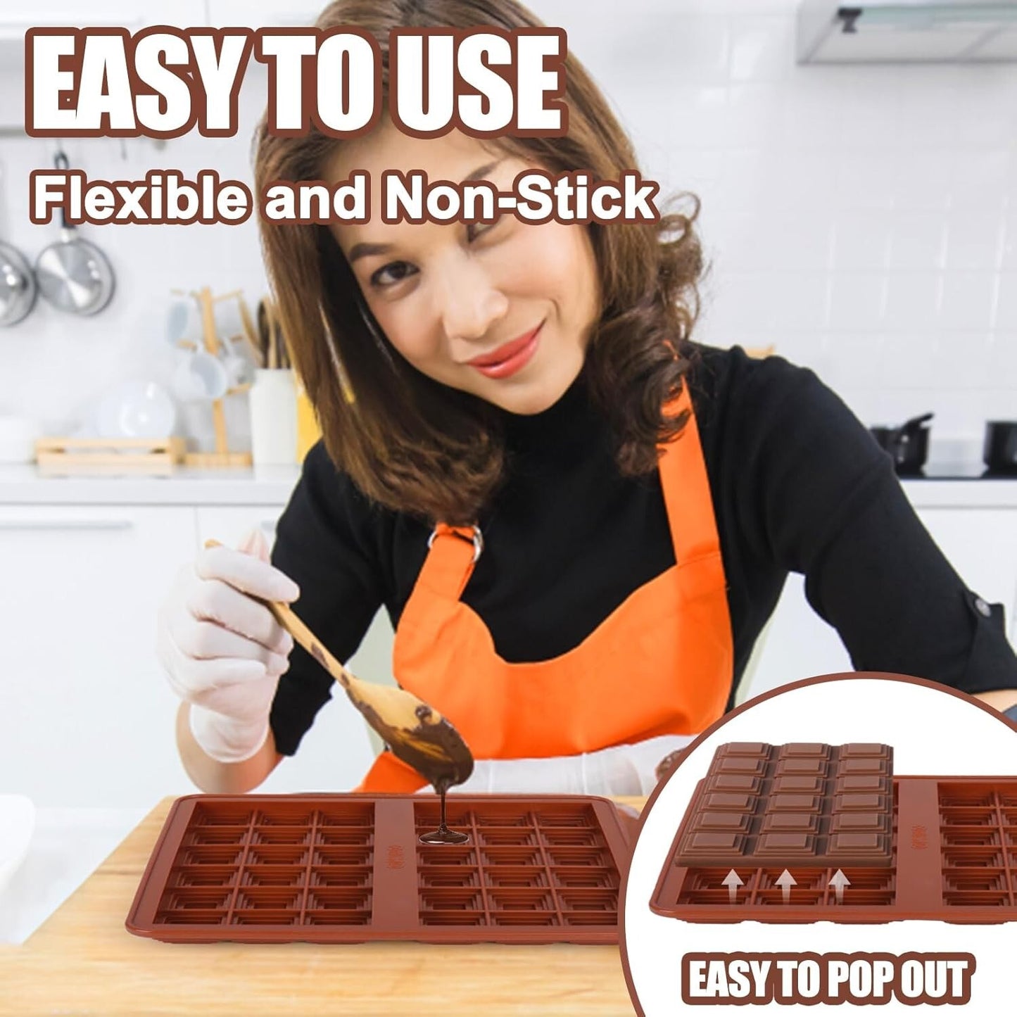 Large Chocolate Bar Mold Deep Dubai, Thick Chocolate Bar Molds Silicone for Fill